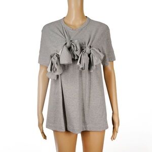 Tao Comme Des Garçons Avant Garde Multi Tie Bow Short Sleeve Cotton Shirt Top